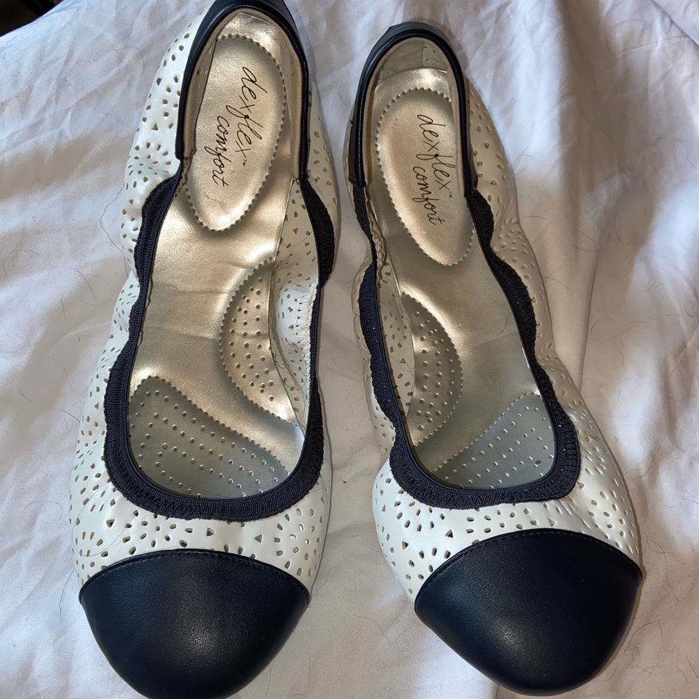 Dexflex comfort, foldable ballet flats, size 12w